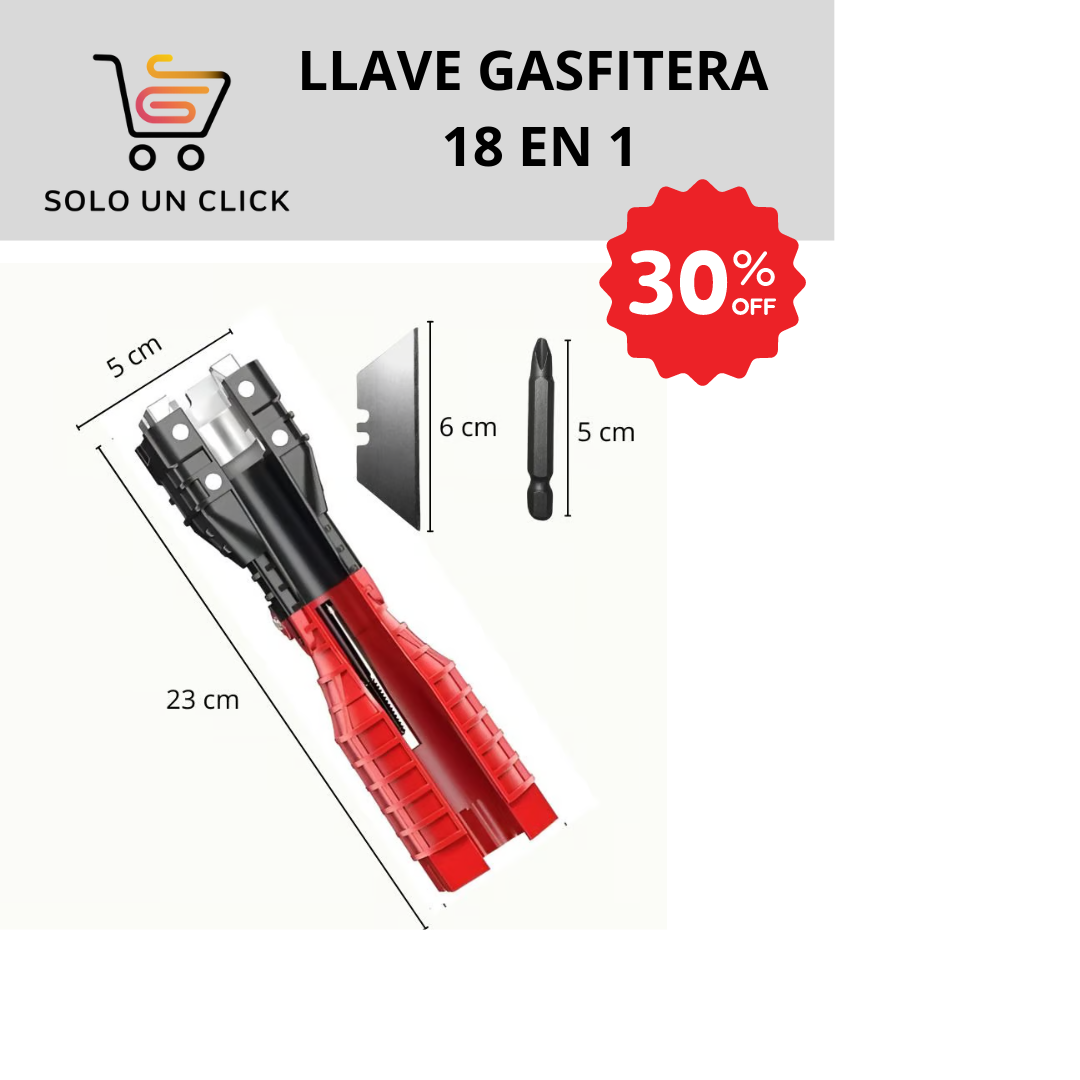 LLAVE GASFITERA 18 EN 1